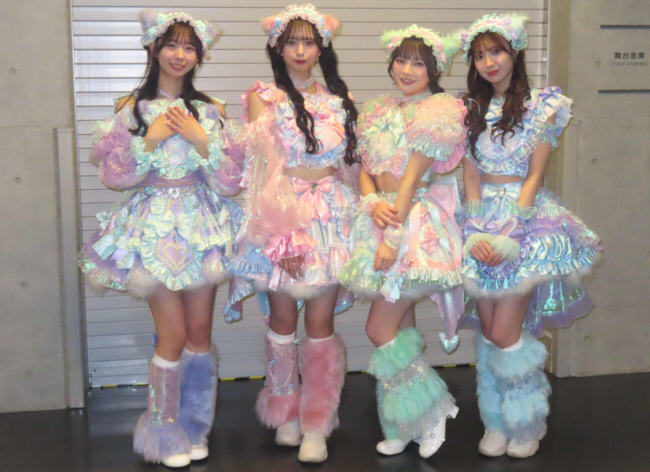 わーすたの左から松田美里、三品瑠香、廣川奈々聖、小玉梨々華（2025年撮影）
