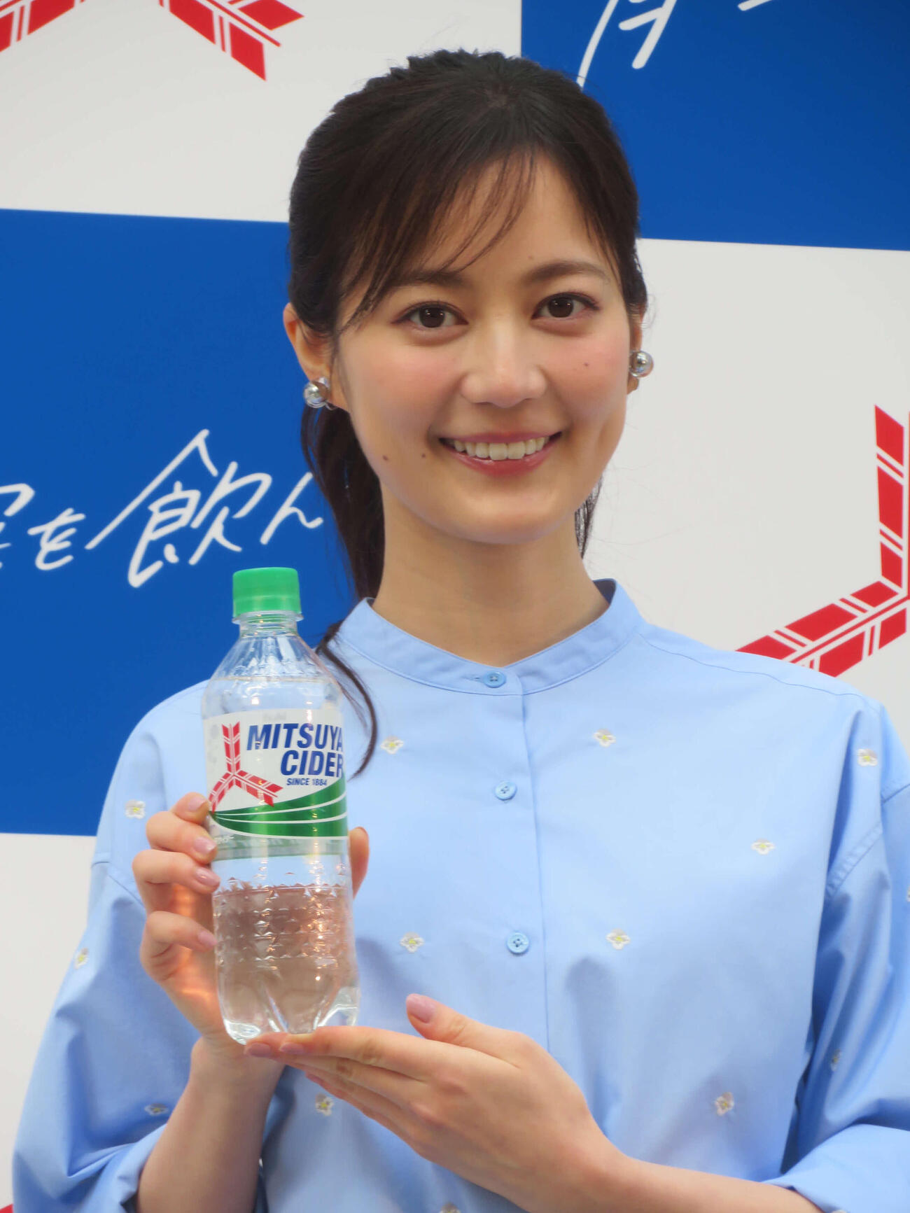 アサヒ飲料「三ツ矢サイダー　澄みきる青空バルーン」記者発表会に出席した生田絵梨花（撮影・川田和博）