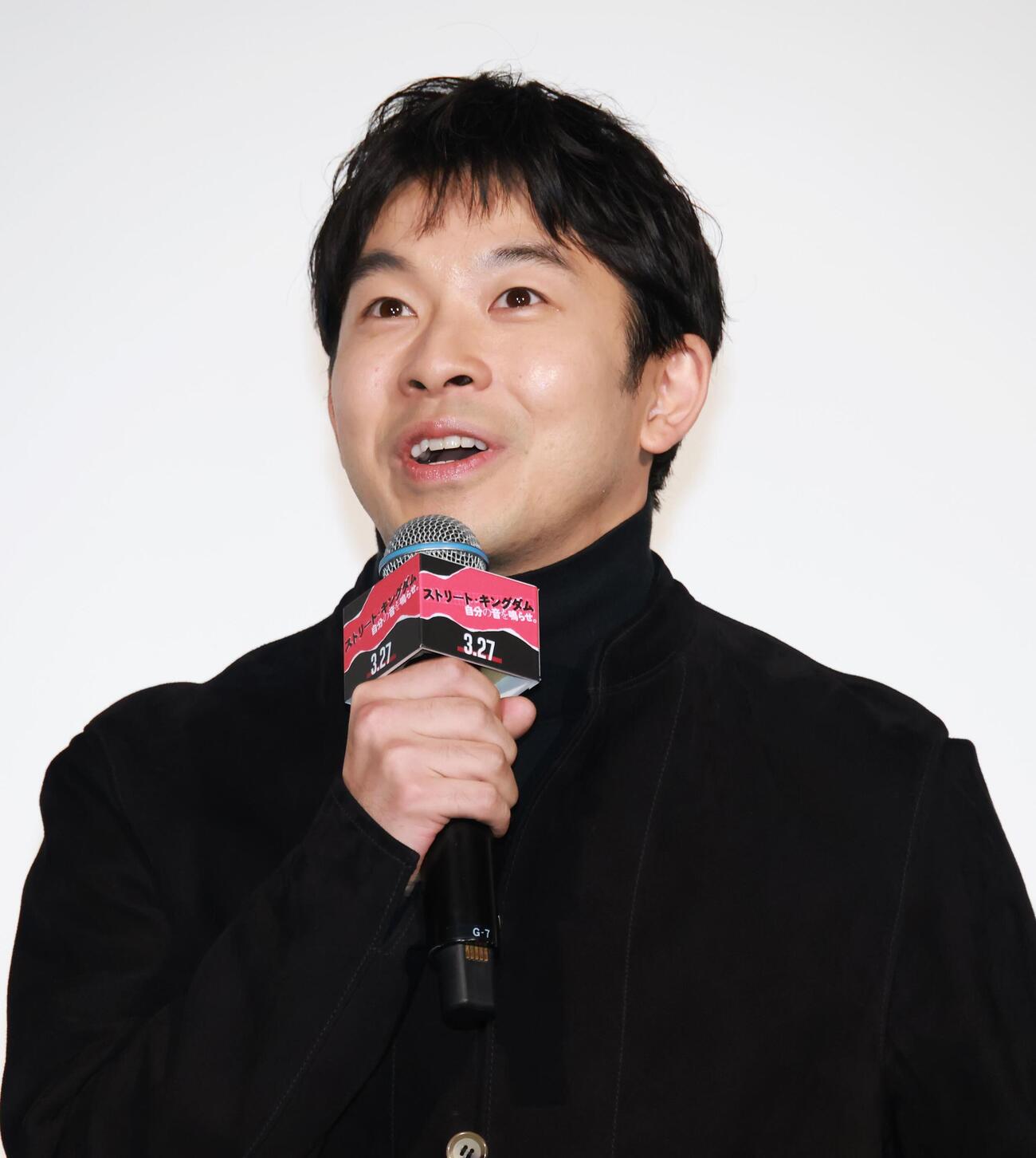 映画「ストリート・キングダム」公開記念舞台あいさつを行った仲野太賀（撮影・中島郁夫）