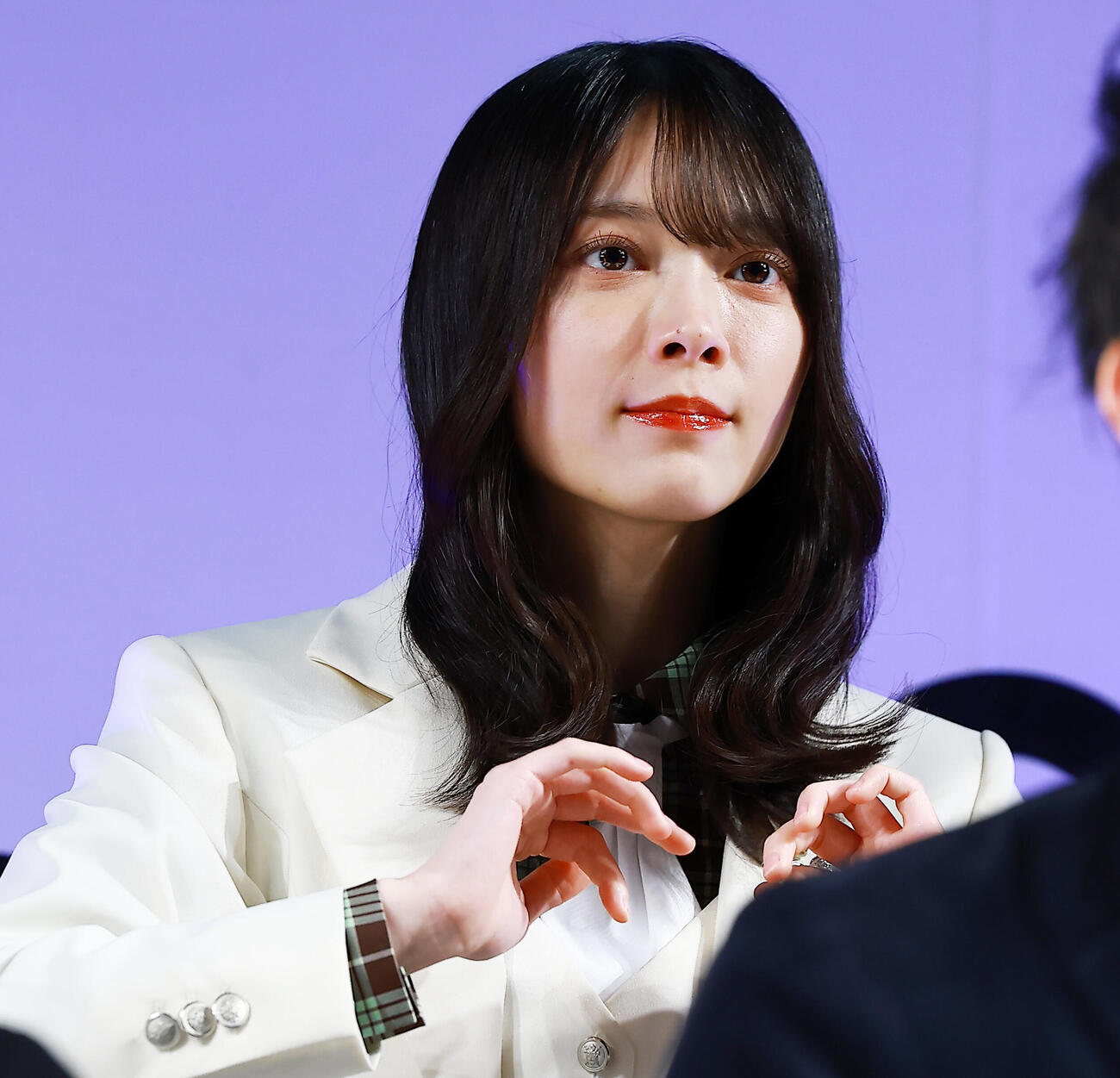 「AnimeJapan　新人クリエイター大賞　2026　授賞式」に登場したアンバサダーの櫻坂46森田ひかる（撮影・野上伸悟）