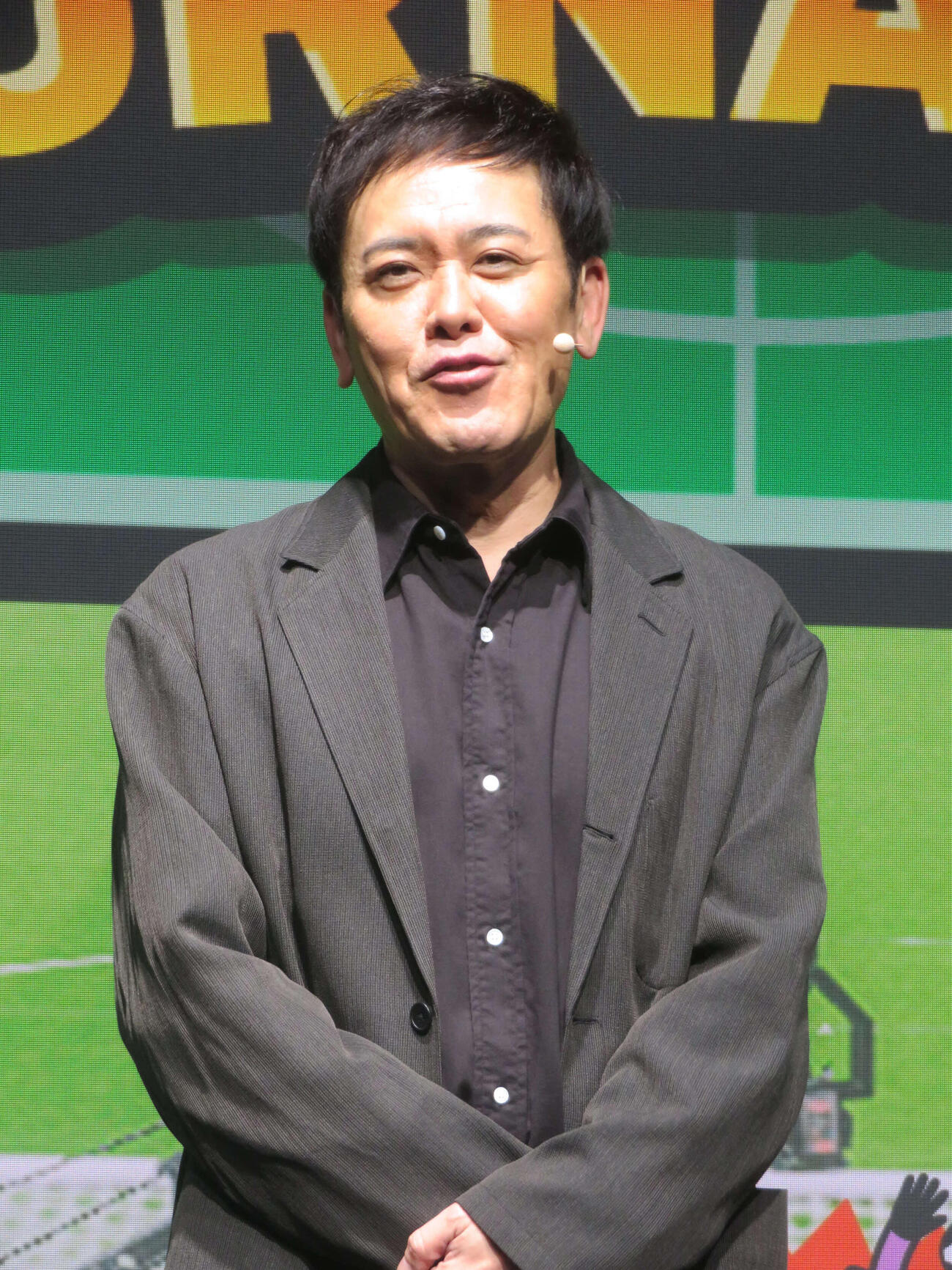 第2回「ウイコレFAN TOURNAMENT」に出席した有田哲平（撮影・川田和博）