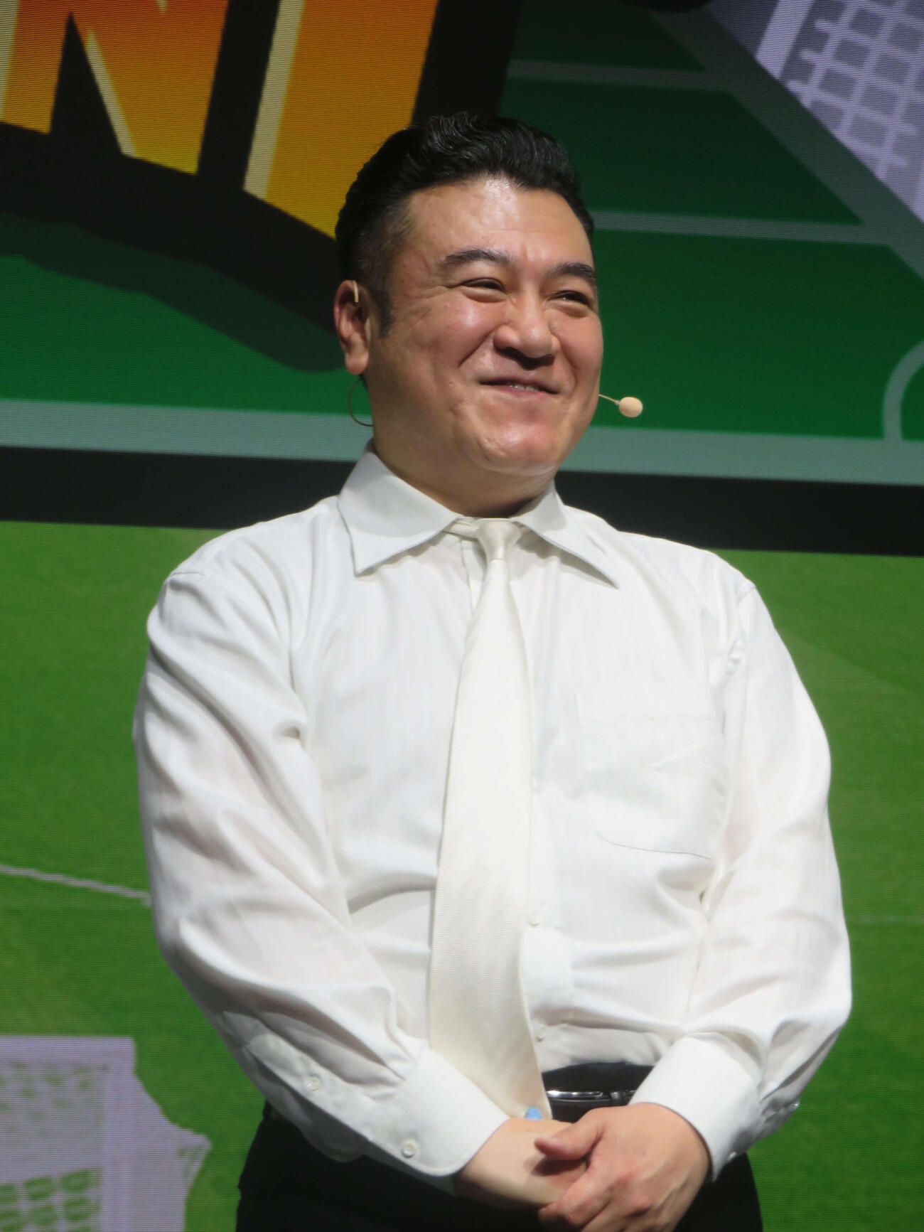 第2回「ウイコレFAN TOURNAMENT」に出席した山崎弘也（撮影・川田和博）
