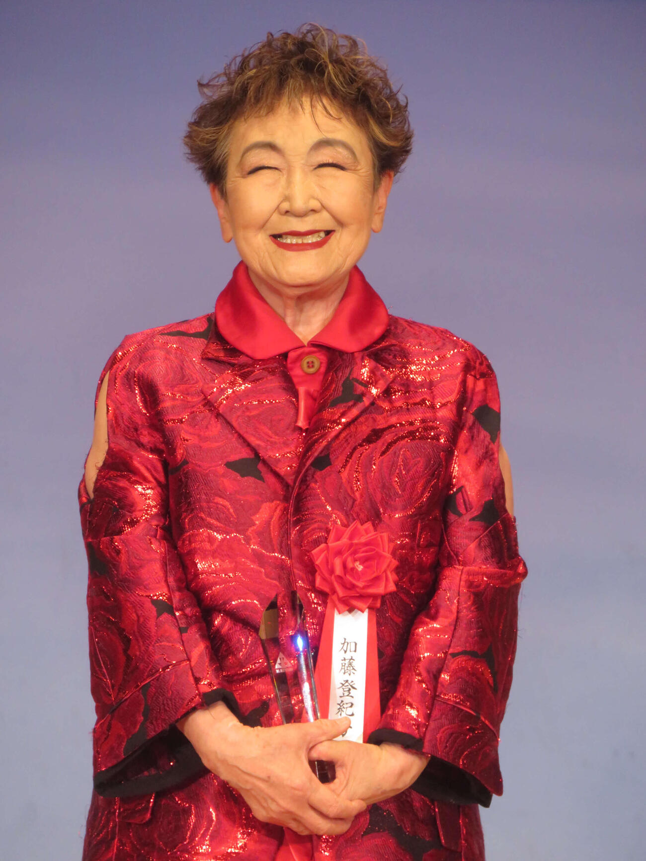 「第47回松尾芸能賞」で特別賞を受賞した加藤登紀子（撮影・川田和博）