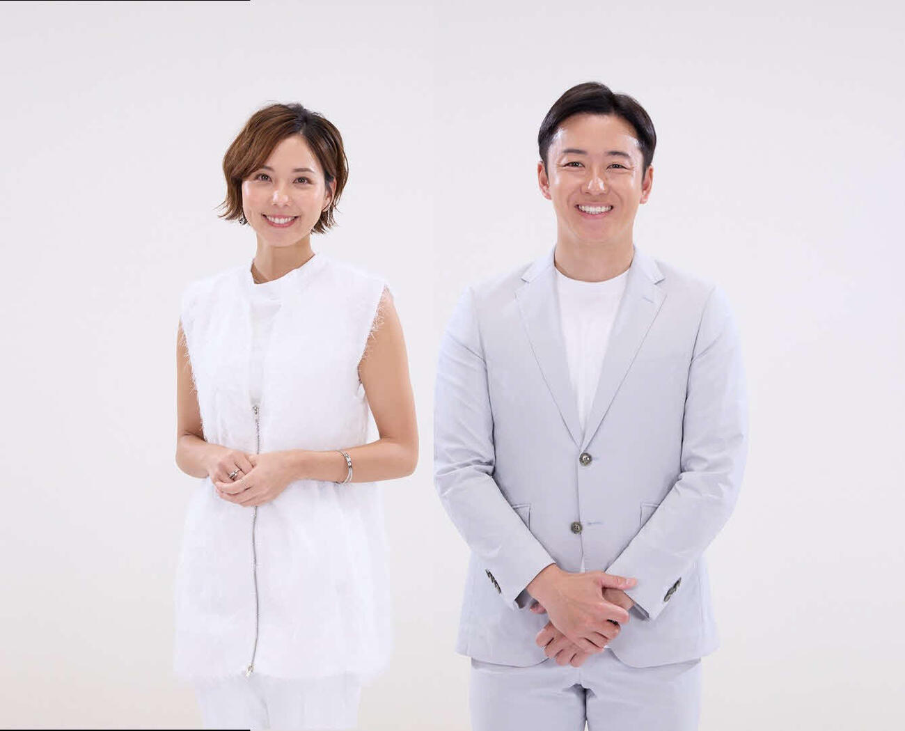今年も「熱闘甲子園」のキャスターを務める斎藤佑樹氏（右）とヒロド歩美アナ