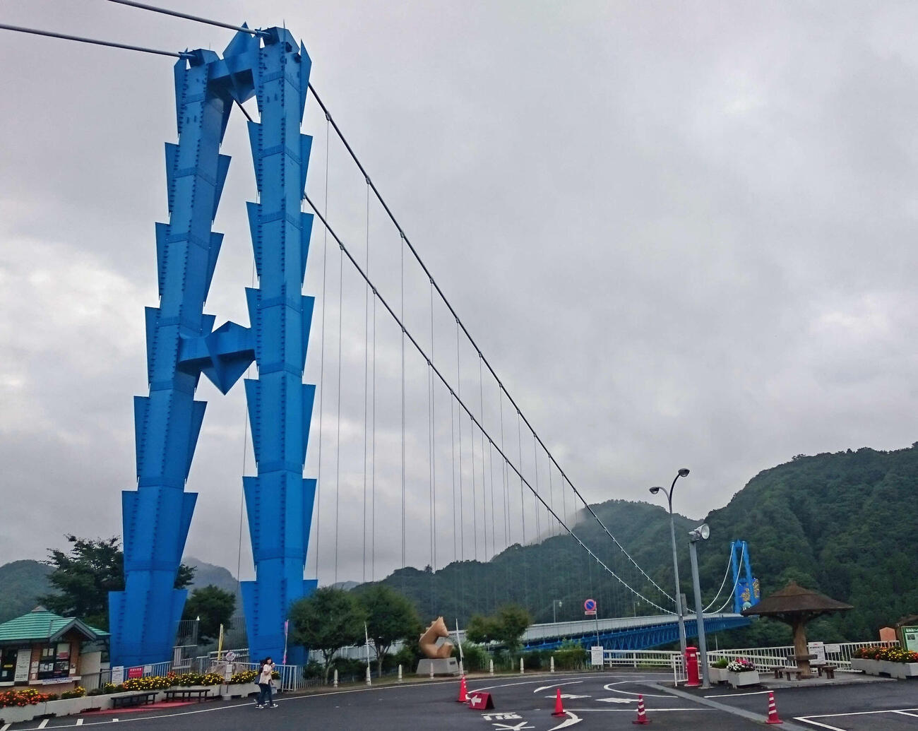 全長375mの竜神大吊橋（2017年8月撮影）