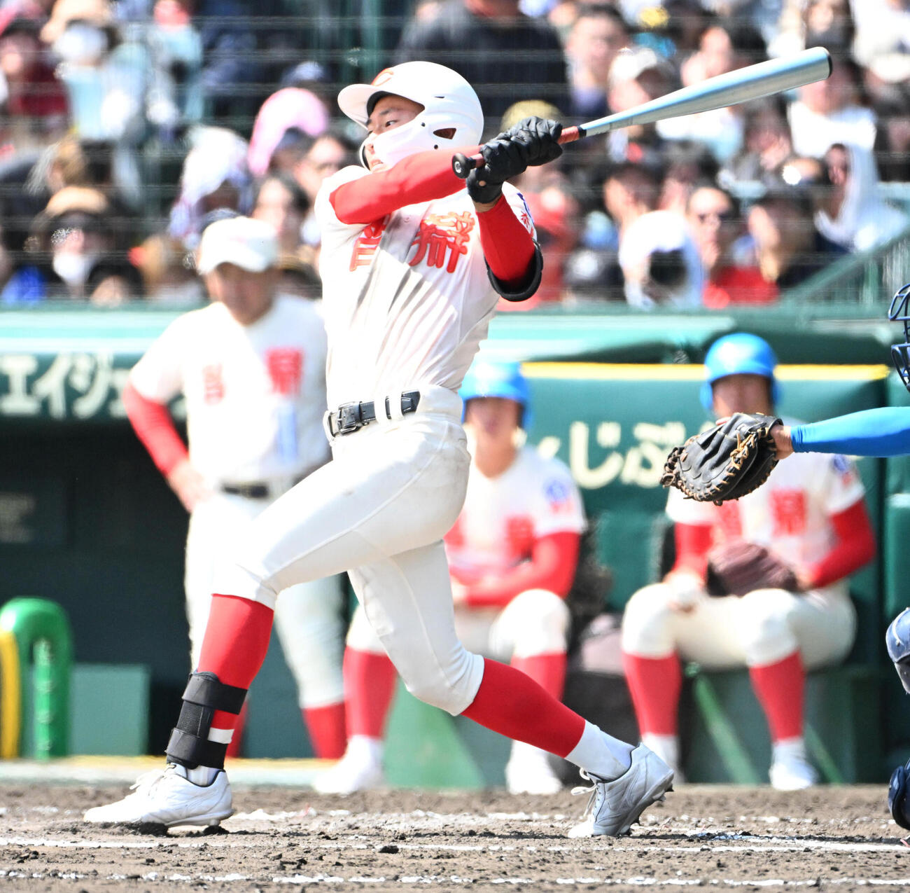 花咲徳栄戦での智弁学園・多井桔平＝2026年3月27日、甲子園球場