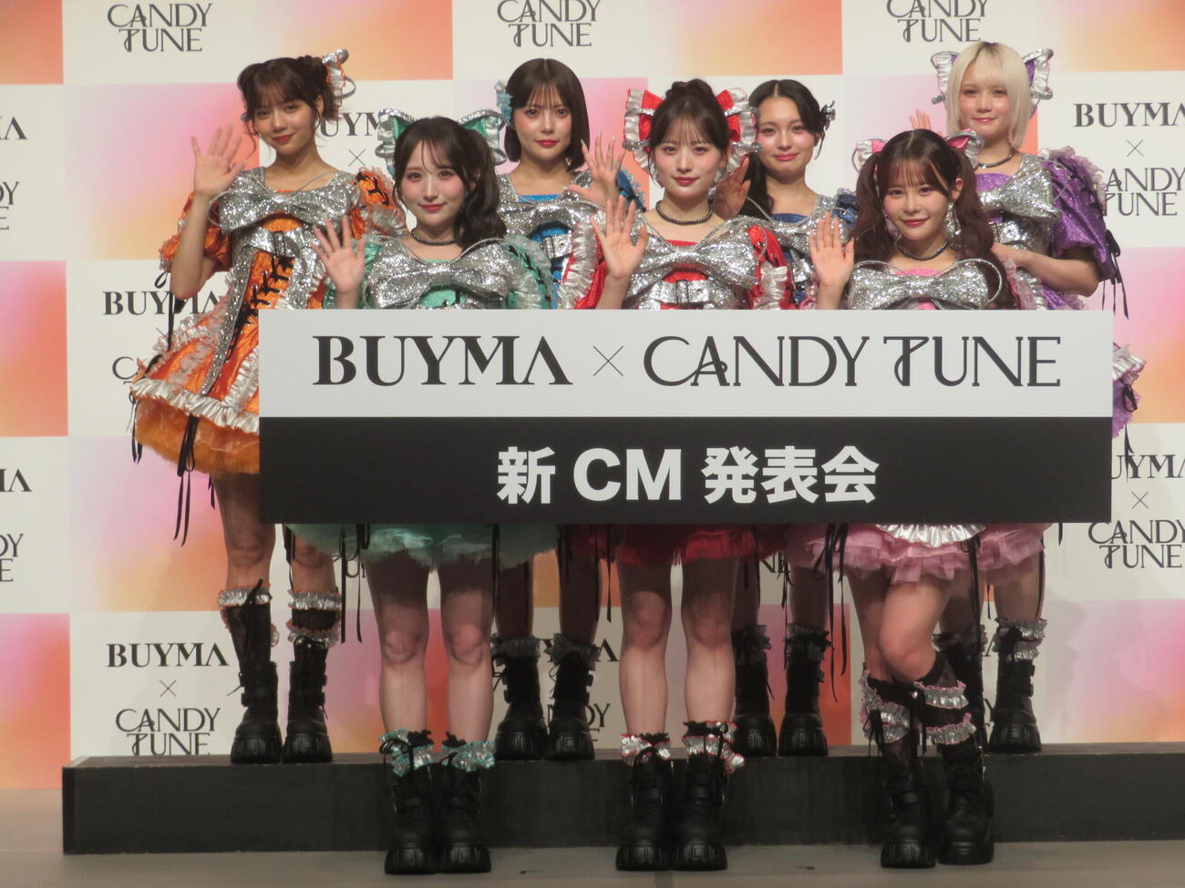 BUYMA新CM発表会に出席したCANDY TUNE（撮影・川田和博）