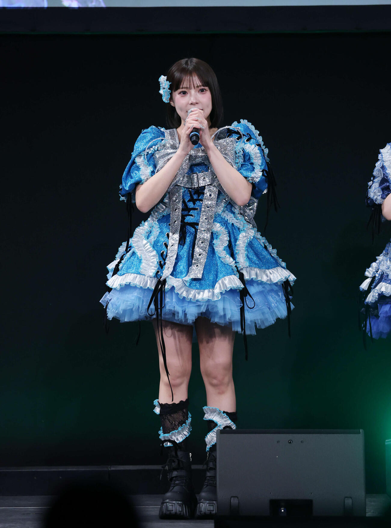 新社会人に激励を送るCANDY TUNE福山梨乃（撮影・増田悦実）
