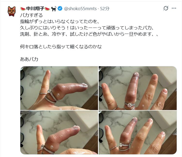 中川翔子のXから