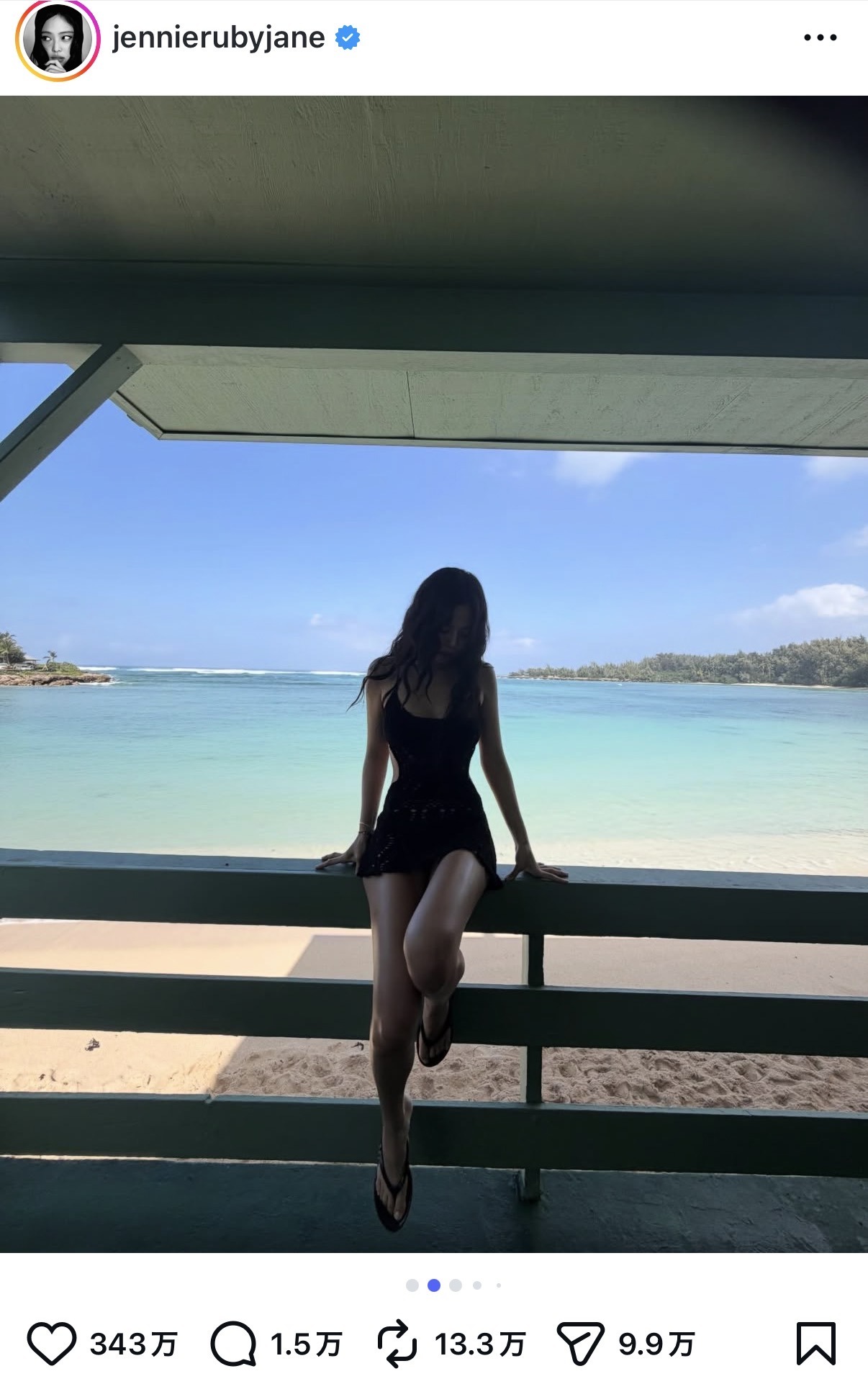 BLACKPINKのJENNIEのインスタグラムから
