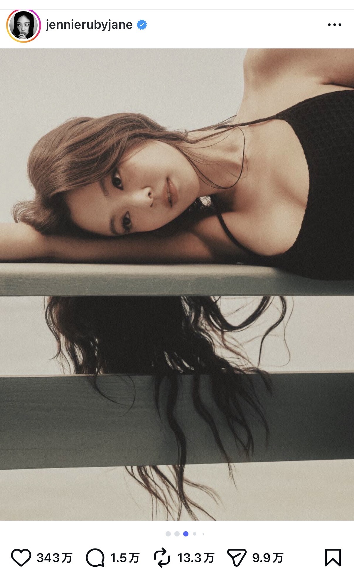 BLACKPINKのJENNIEのインスタグラムから