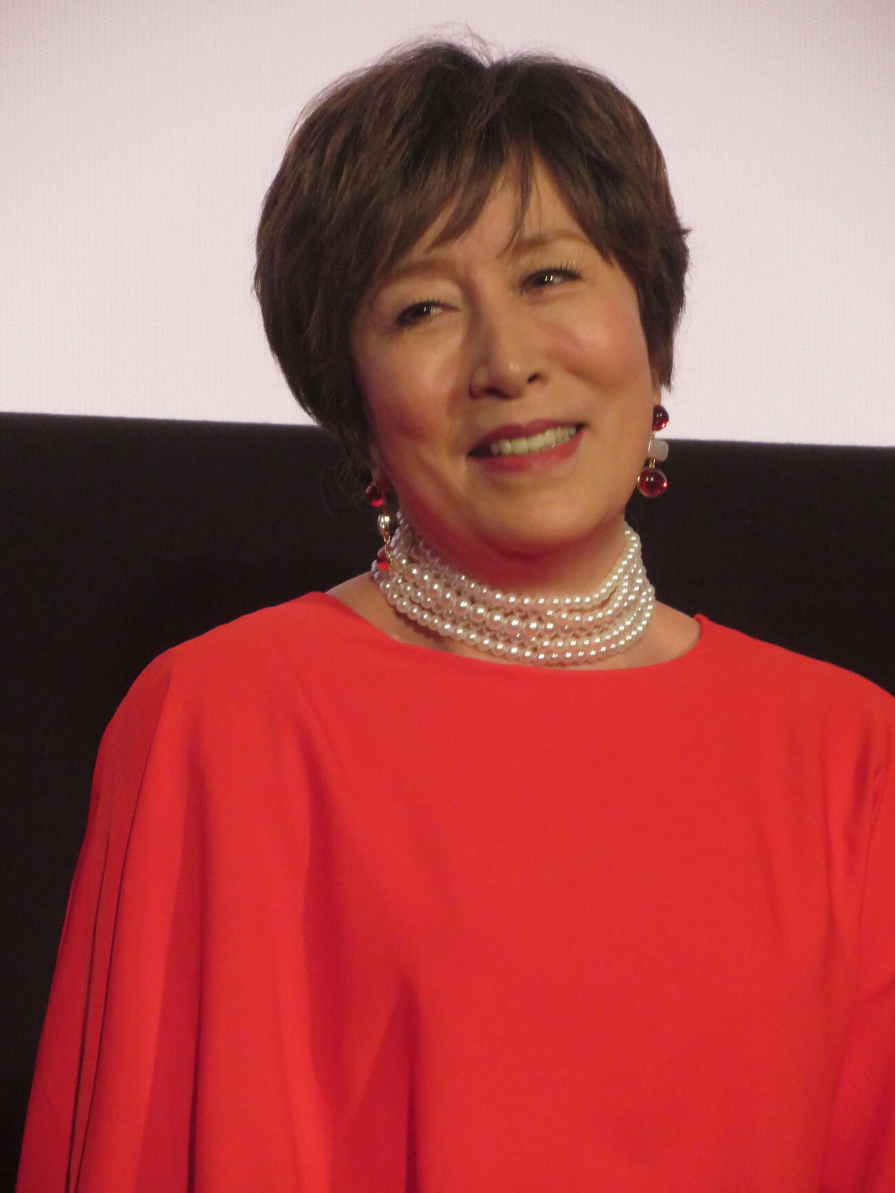 映画「お終活3　幸春！　人生メモリーズ」完成披露舞台あいさつに出席した高畑淳子（撮影・川田和博）