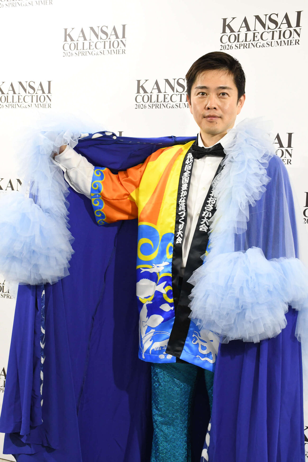 「カンサイコレクション　2026S／S」に出演した吉村洋文大阪府知事（撮影・阪口孝志）