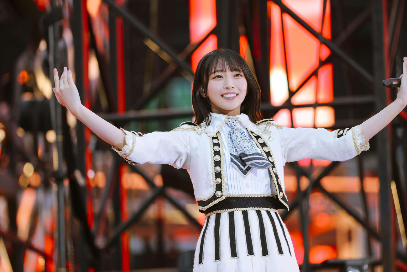 「7回目のひな誕祭」でパフォーマンスする日向坂46大野愛実　（C）Seed＆FlowerLLC