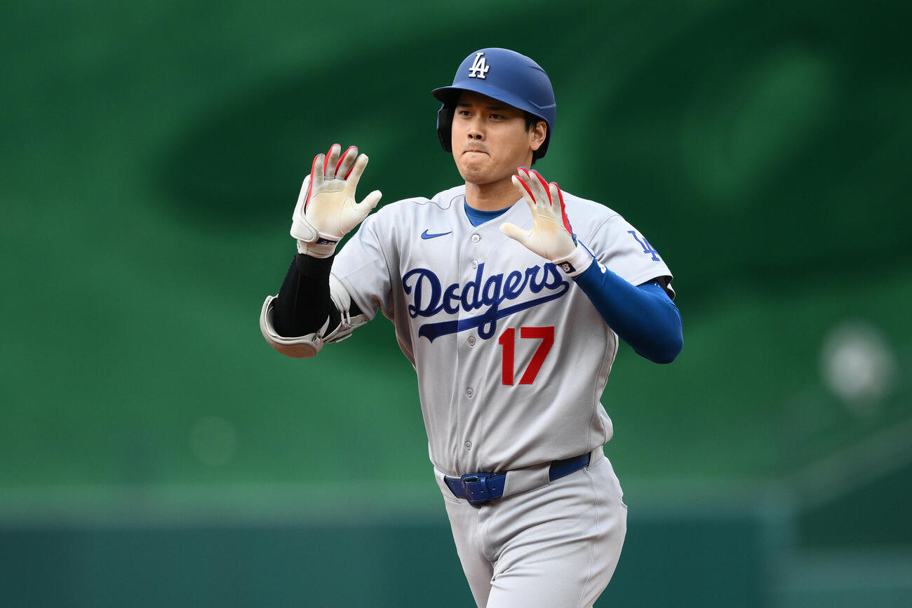 3回、2号ソロを放ったドジャース大谷（AP）