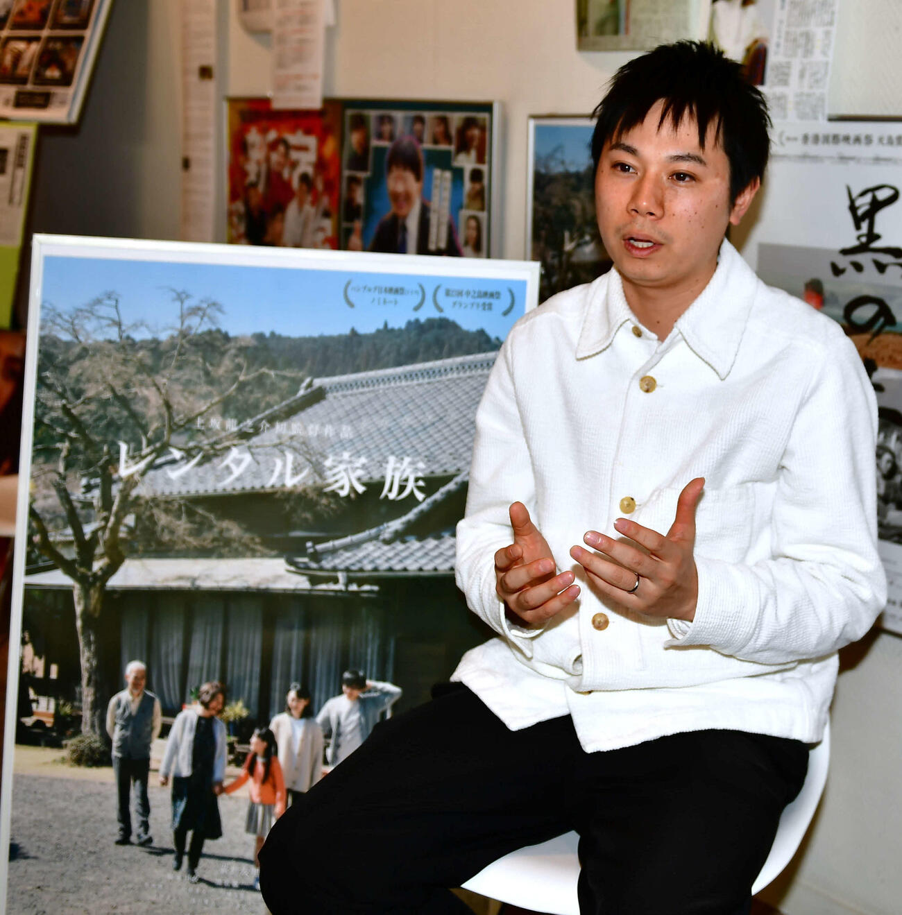 映画「レンタル家族」について語る上坂龍之介監督（2025年11月撮影）