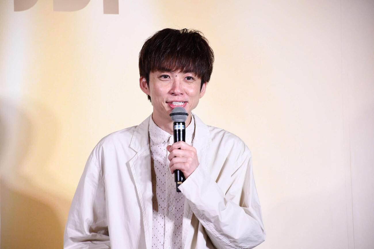 「アサヒ　ゴールド」先行体験イベントに出席したアインシュタイン河井ゆずる（撮影・阪口孝志）