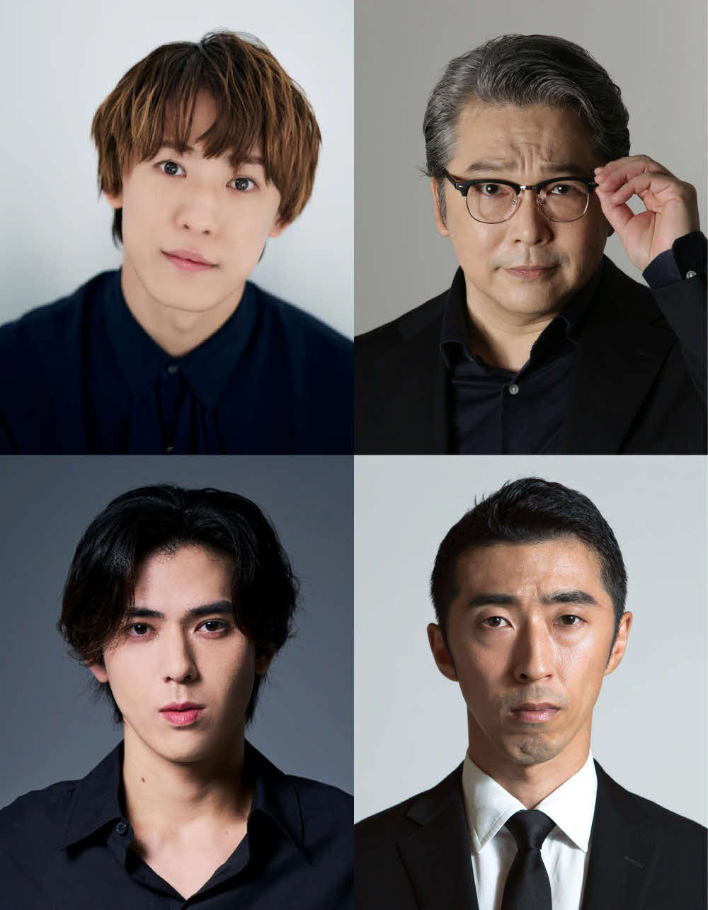 舞台「メイユール・ソワレ」に出演する（上段左から）越岡裕貴、三上市朗（下段左から）加藤将、村角ダイチ