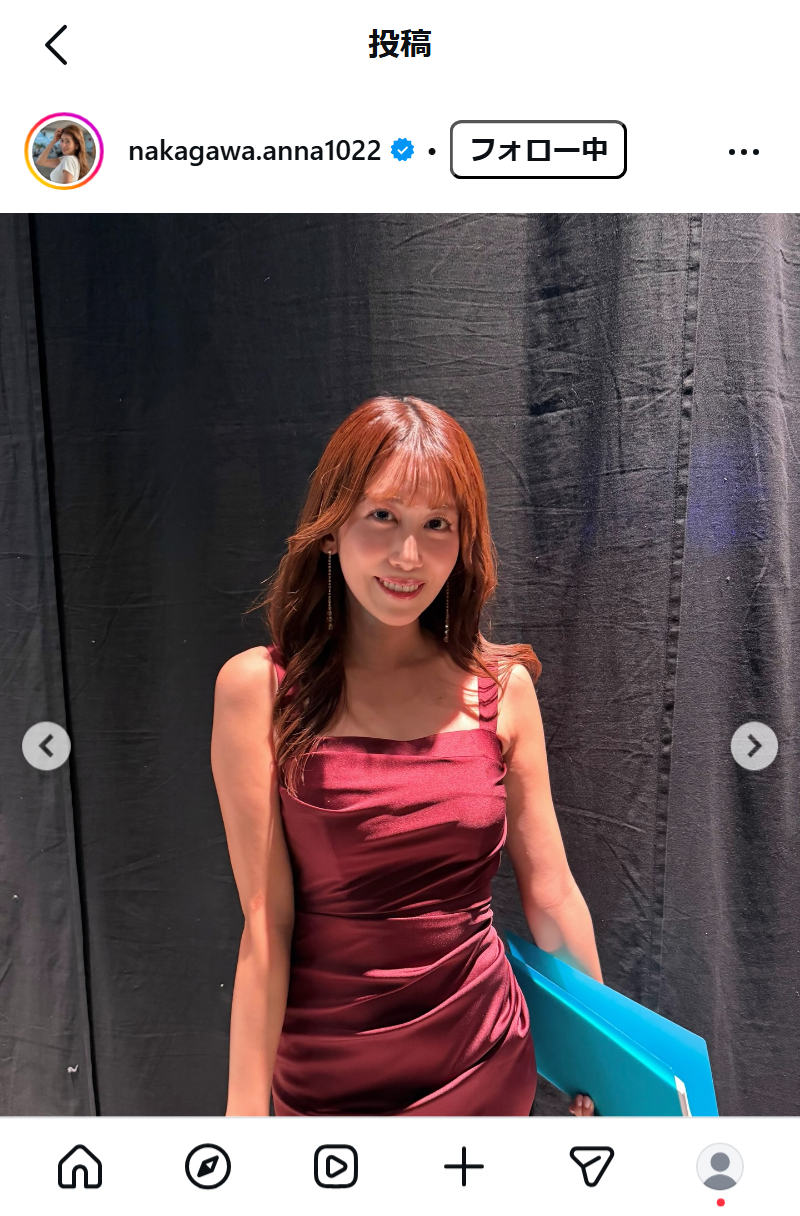 中川安奈のインスタグラムから