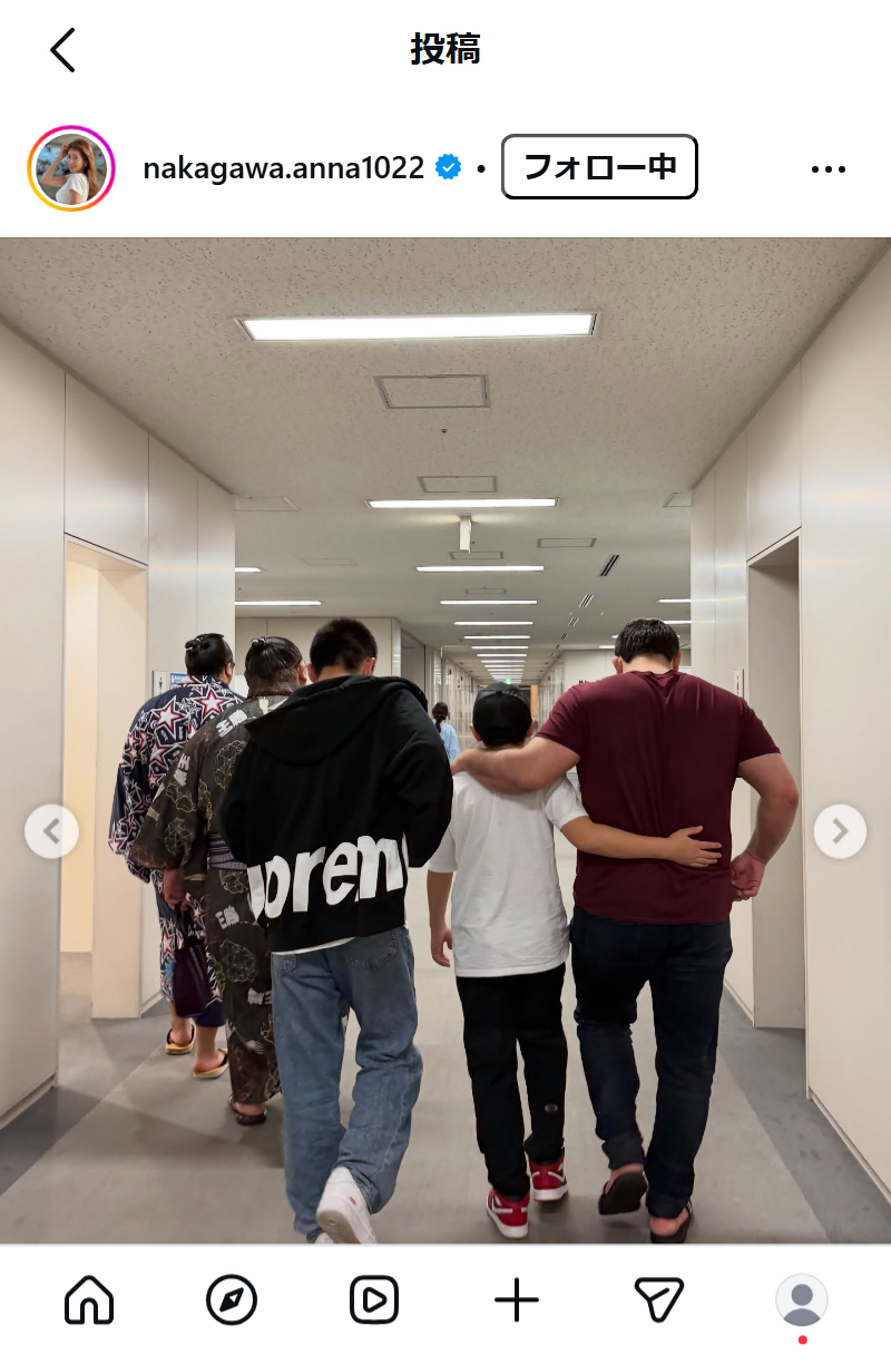 中川安奈のインスタグラムから