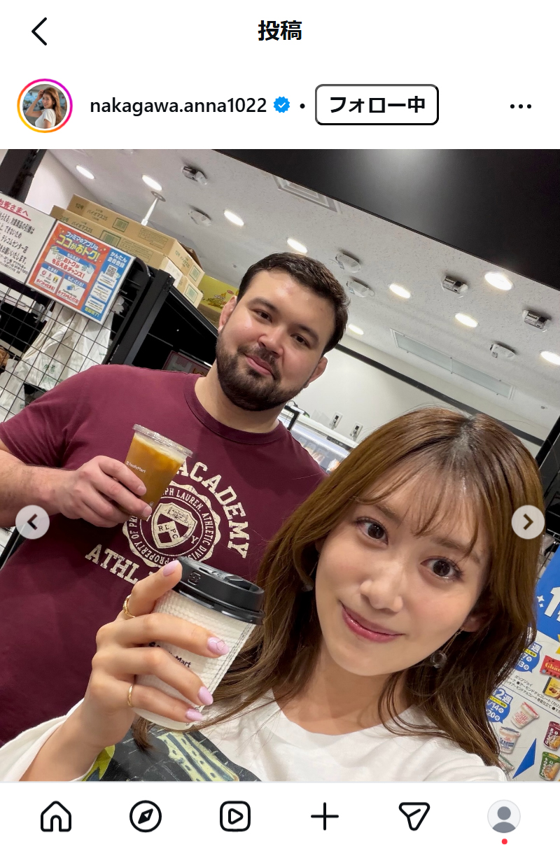 中川安奈のインスタグラムから