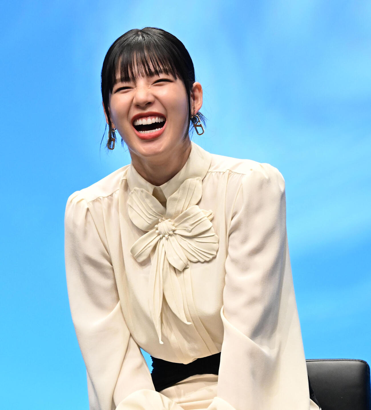 テレビ東京系ドラマ「刑事、ふりだしに戻る」の番組発表記者会見に出席した石井杏奈（撮影・千葉一成）