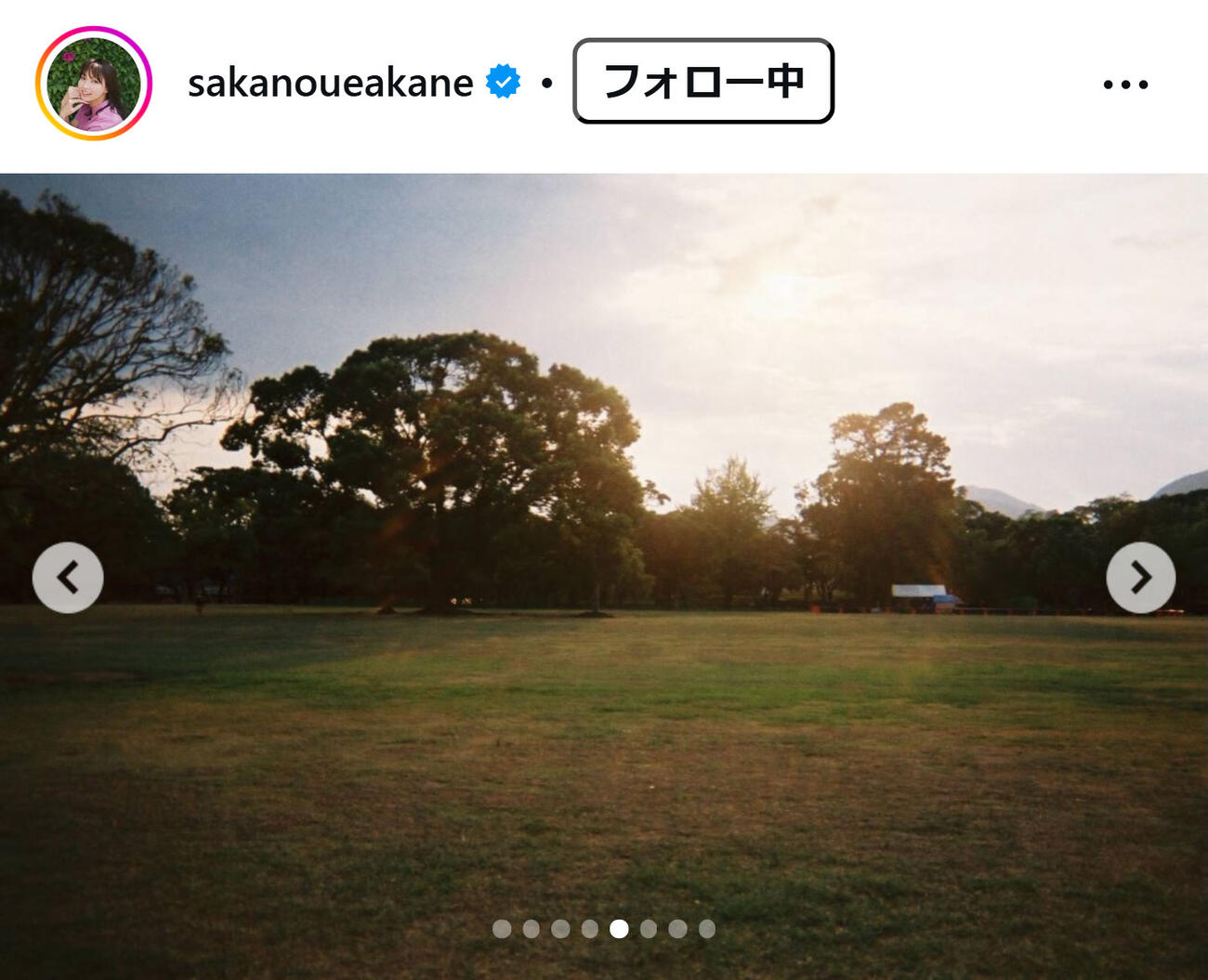 坂ノ上茜のインスタグラムから