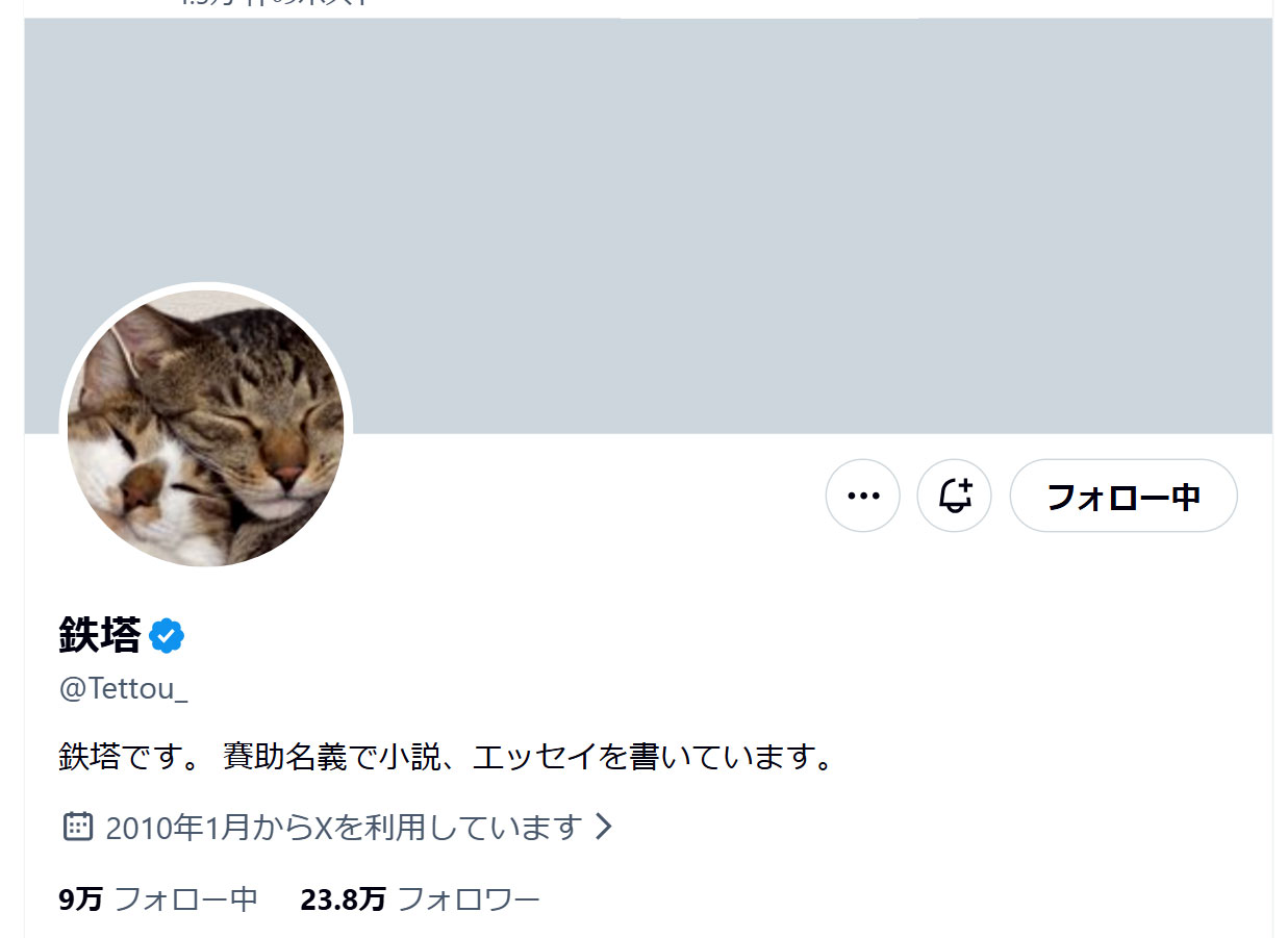 鉄塔のXから