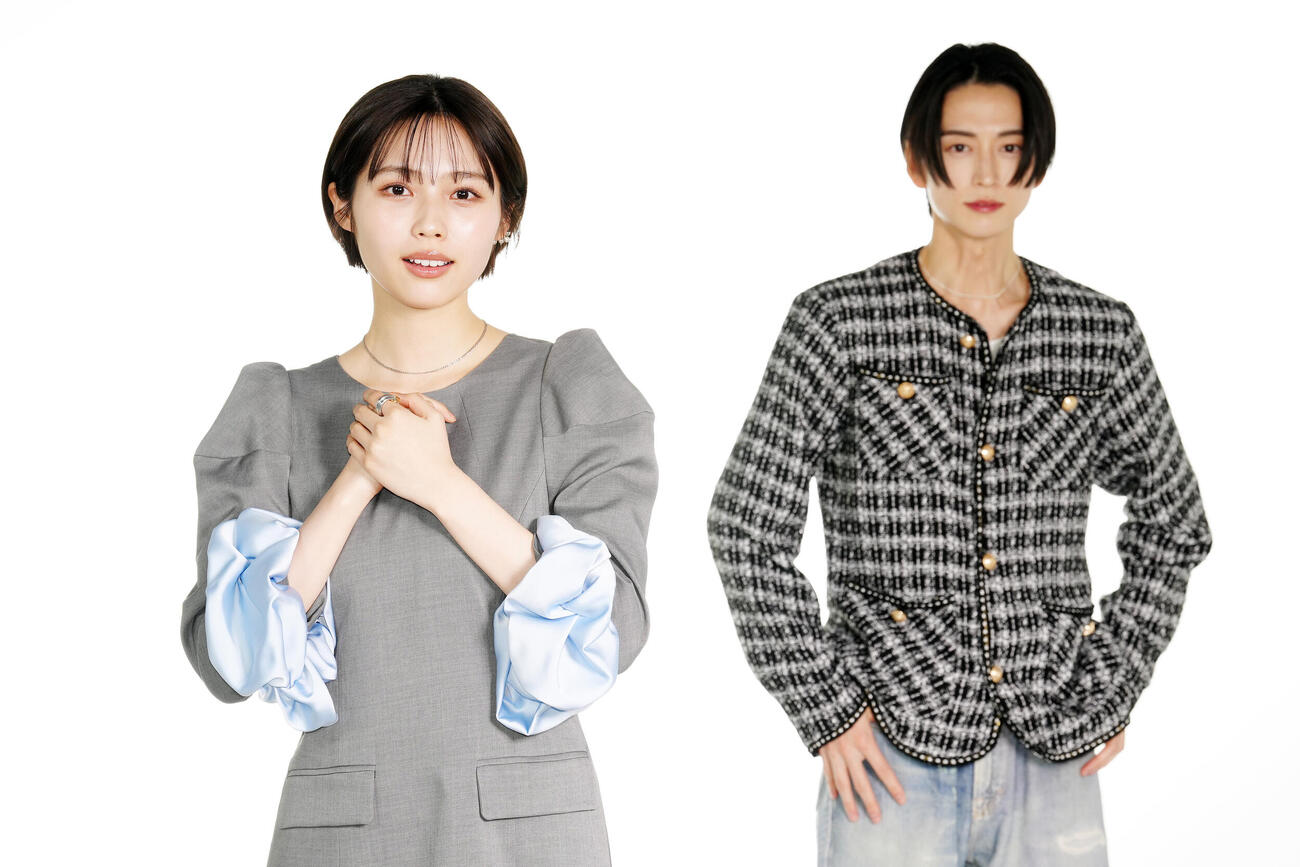 フジテレビの連続ドラマ「share」に池田匡志（右）とダブル主演する秋田汐梨（撮影・江口和貴）
