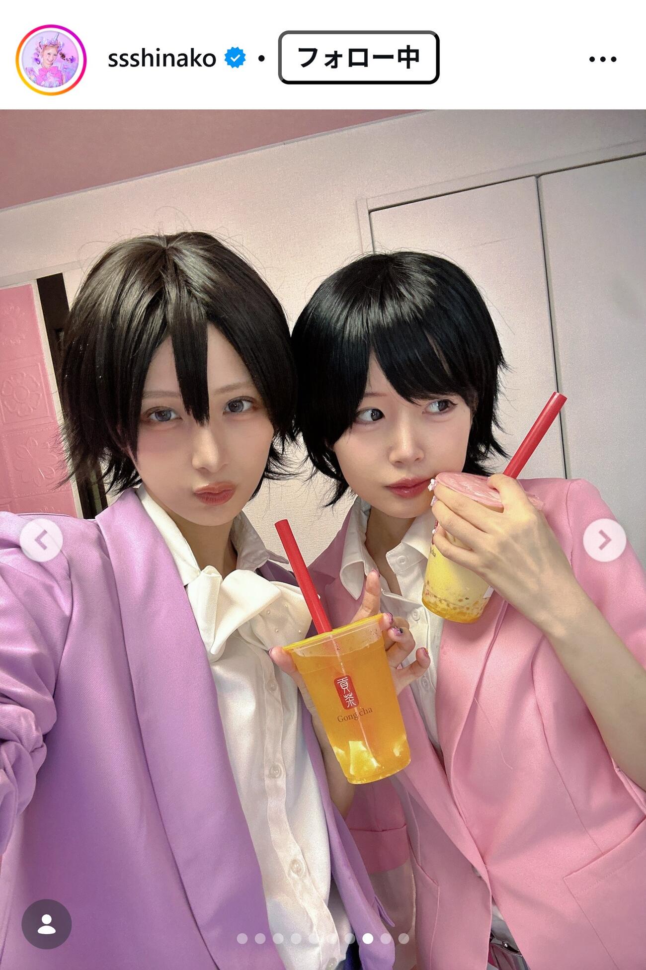 しなこのインスタグラムから