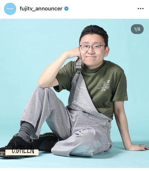 フジ上垣皓太朗アナのモデル風ショットに反響「とってもお似合い」「着こなし方がモデルさん」　