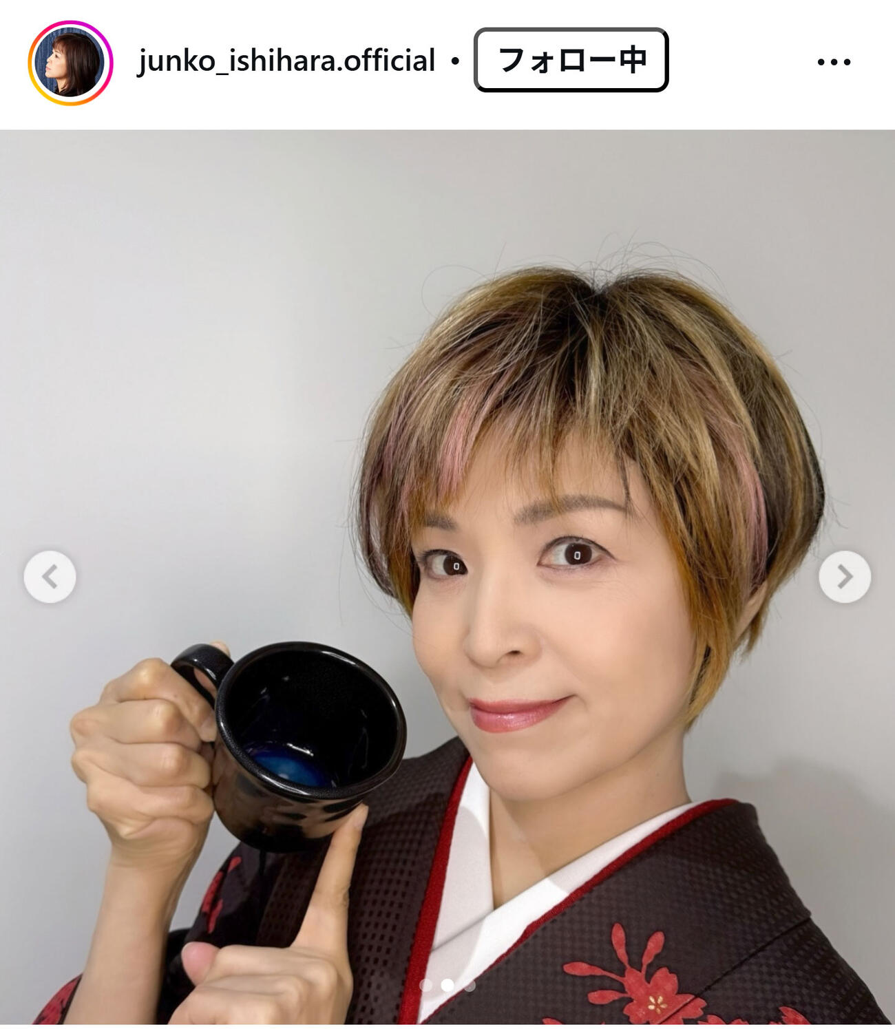石原詢子のインスタグラムから