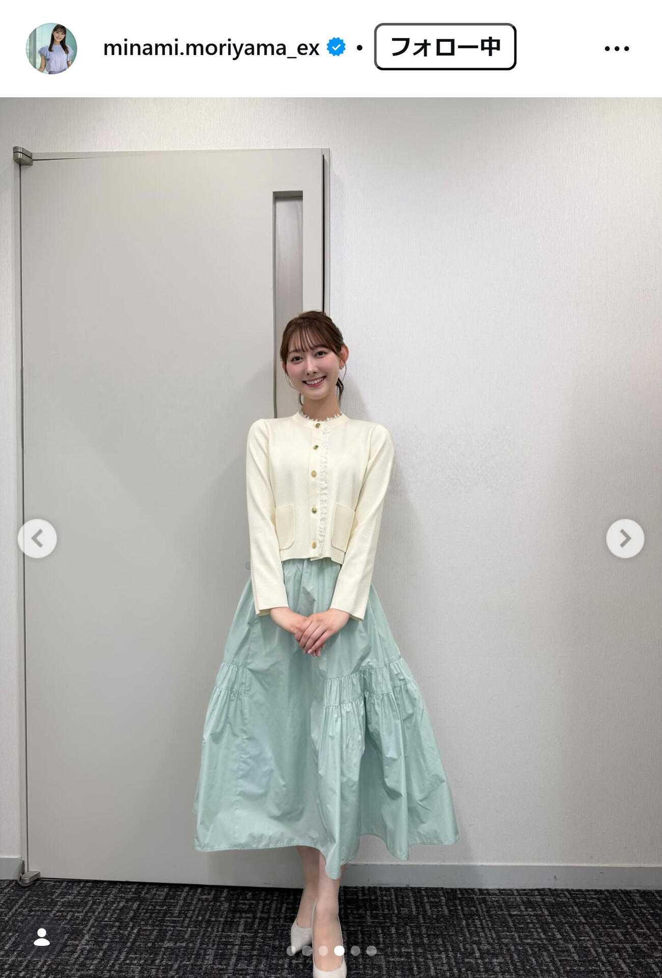森山みなみアナのインスタグラムから