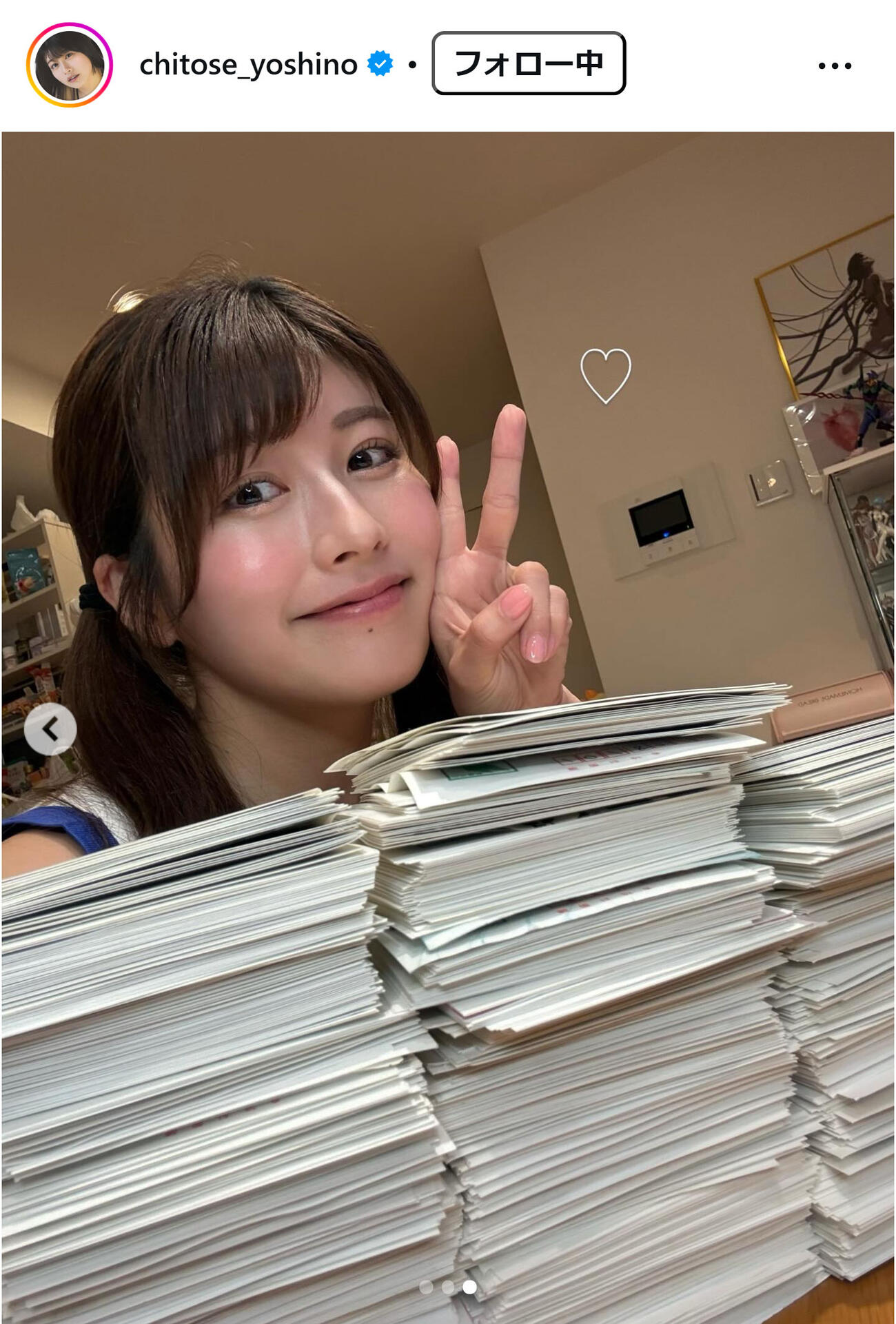 ちとせよしのインスタグラムから