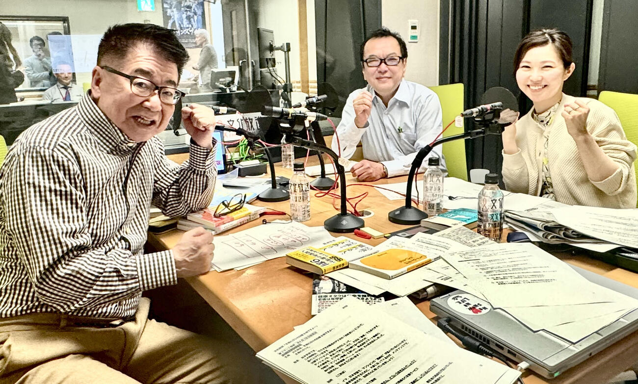 日本の医療体制や薬との付き合い方について話した、左から生島ヒロシ、和田秀樹医師、松永安奈アナ