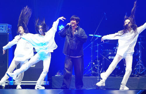 「JJ50thAnniversaryFest2026」パフォーマンスする花奏拓実（撮影・鈴木みどり）