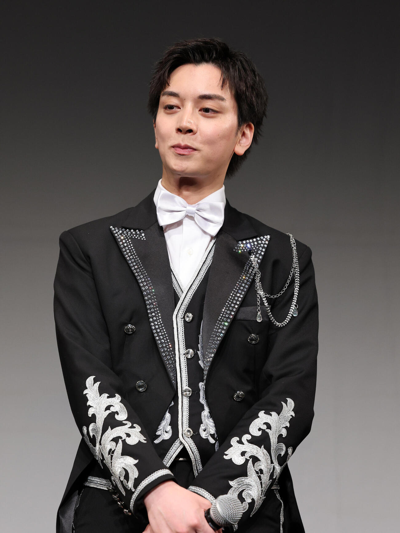 「SHiZUKU」お披露目会に臨む松田シャルドネ創太郎（撮影・鈴木正人）