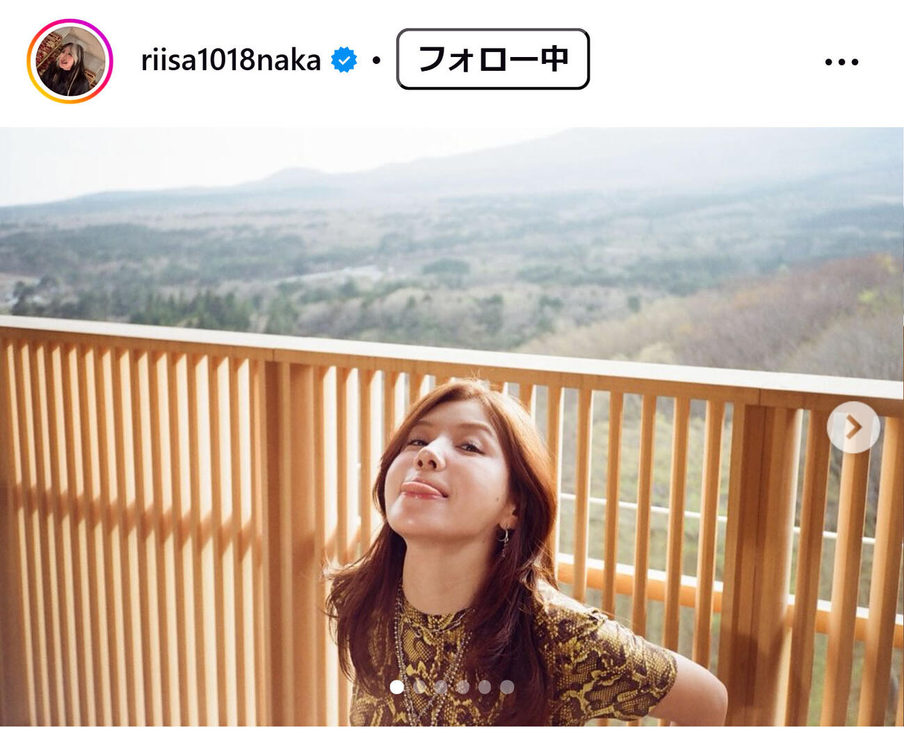 仲里依紗のインスタグラムから