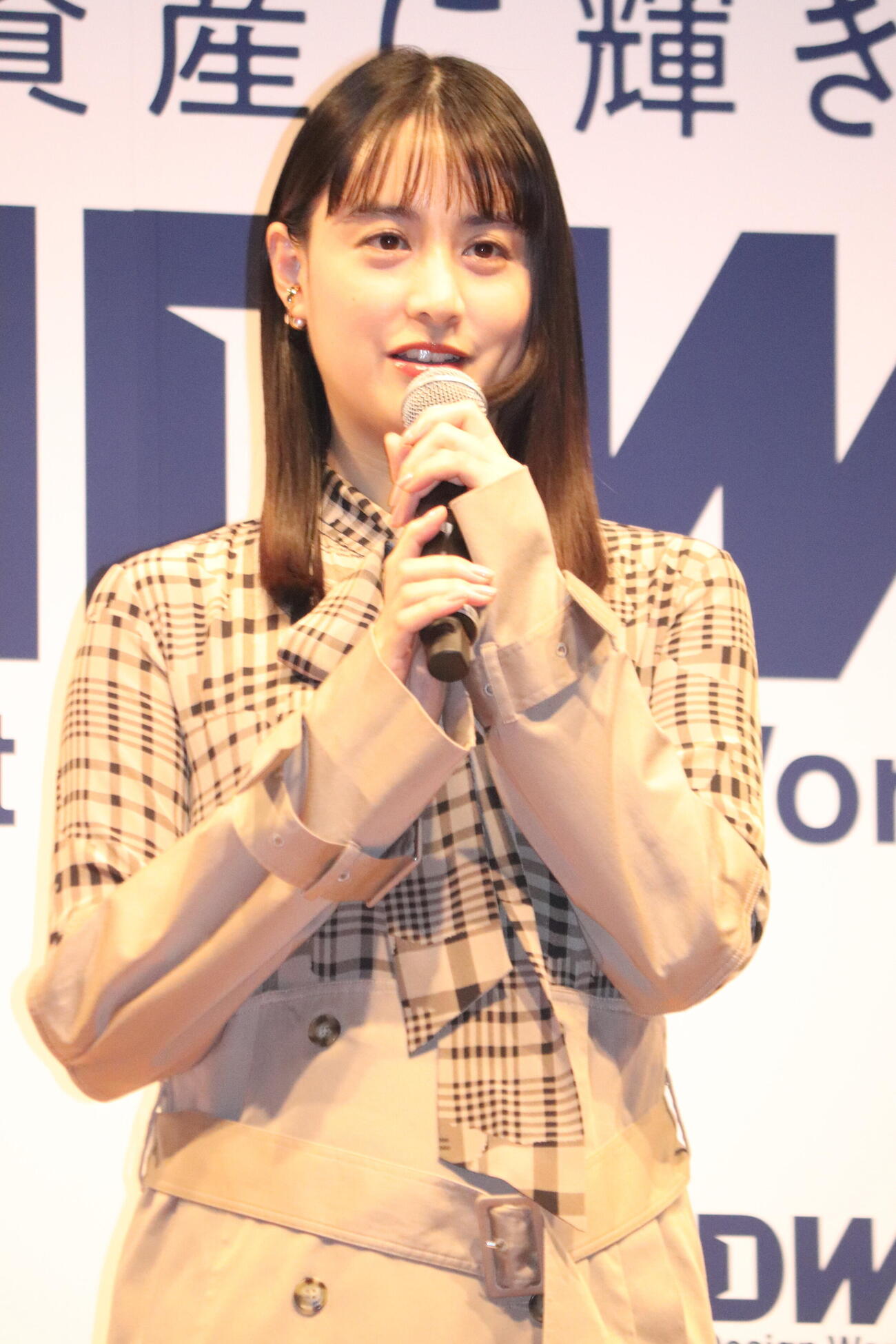 「ADワークスグループ　リブランディングおよび新CM発表会」にゲストとして出席した山本美月（撮影・加藤理沙）