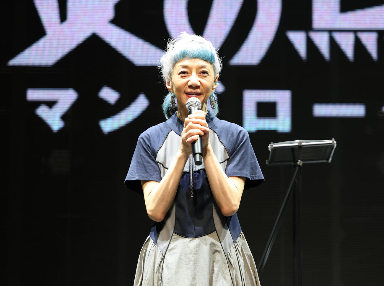 「マンガローグ：火の鳥」の取材会で話をする手塚るみ子（撮影・増田悦実）