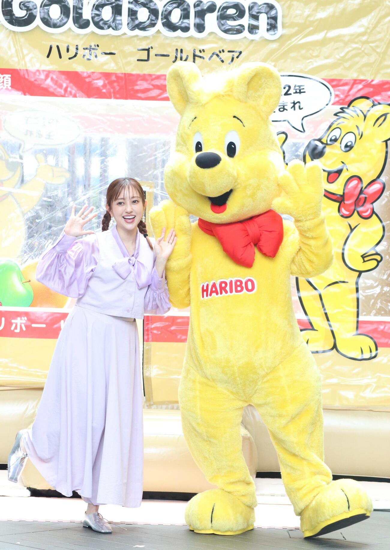 「HARIBOきらきらフルーツフェス」オープニングイベントに出席した菊地亜美（撮影・加藤理沙）