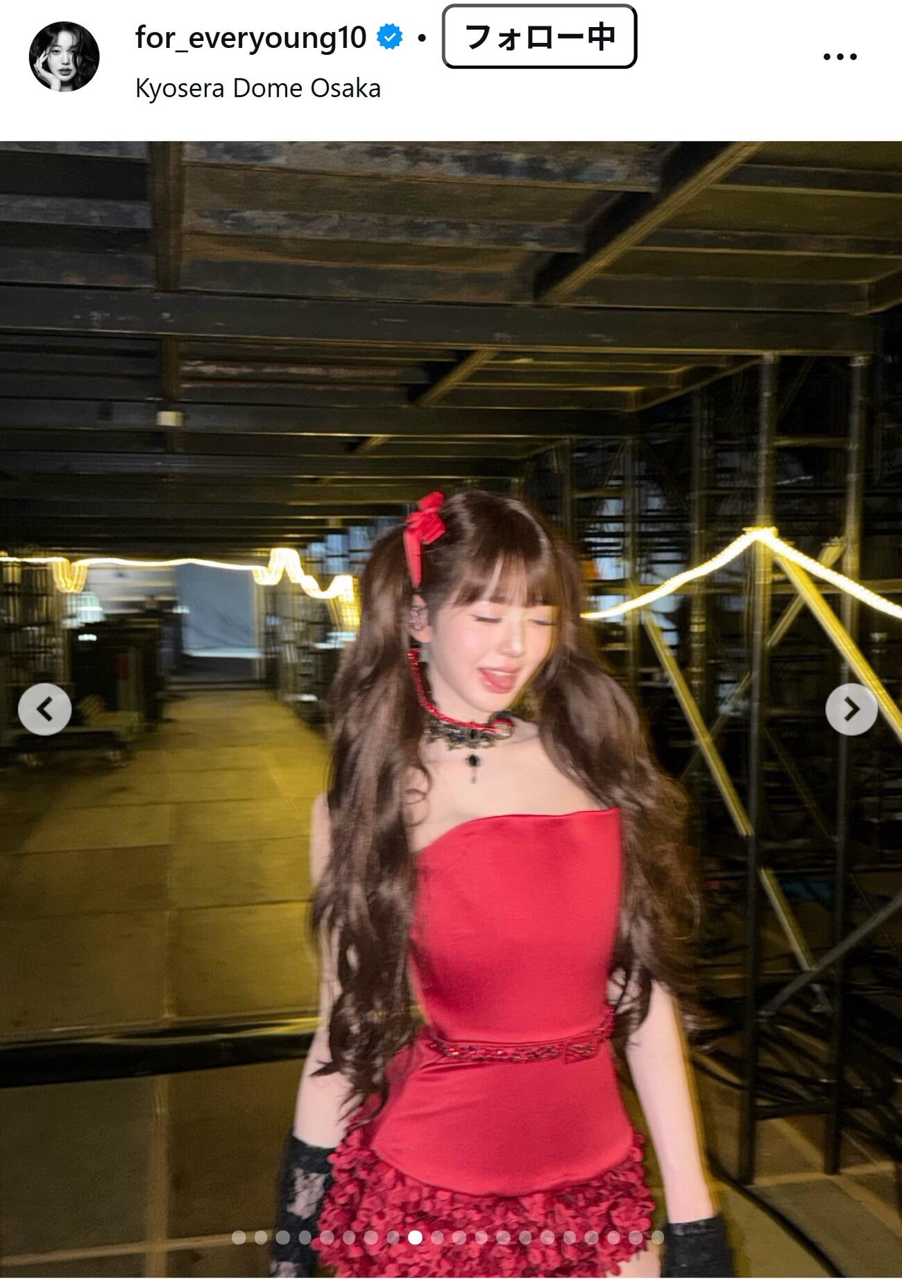 IVEのウォニョンのインスタグラムから