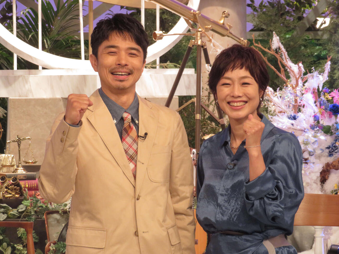 「有働イノッチの探検！世界遺産」取材会に出席した井ノ原快彦と有働由美子＝2026年4月8日