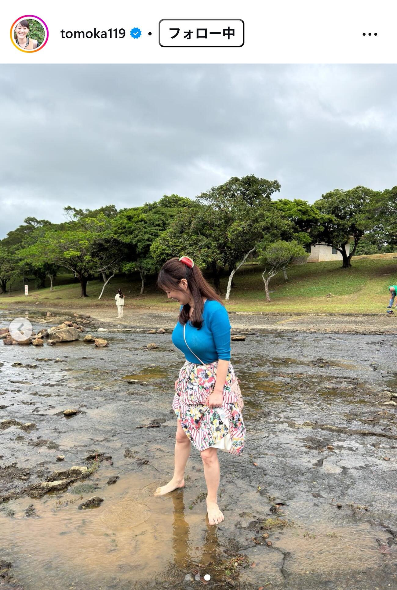 竹中知華アナのインスタグラムから