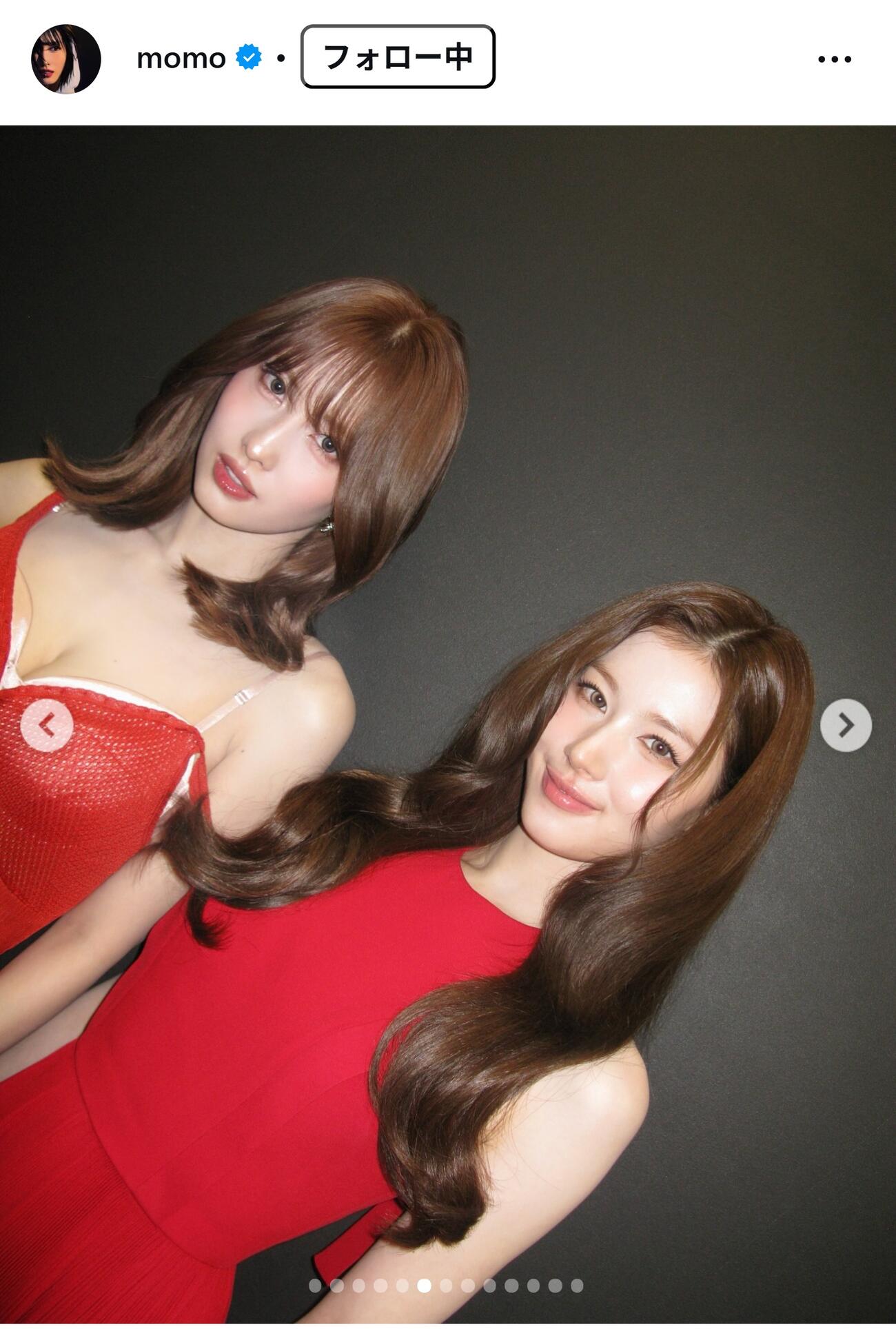 TWICEのMOMOのインスタグラムから