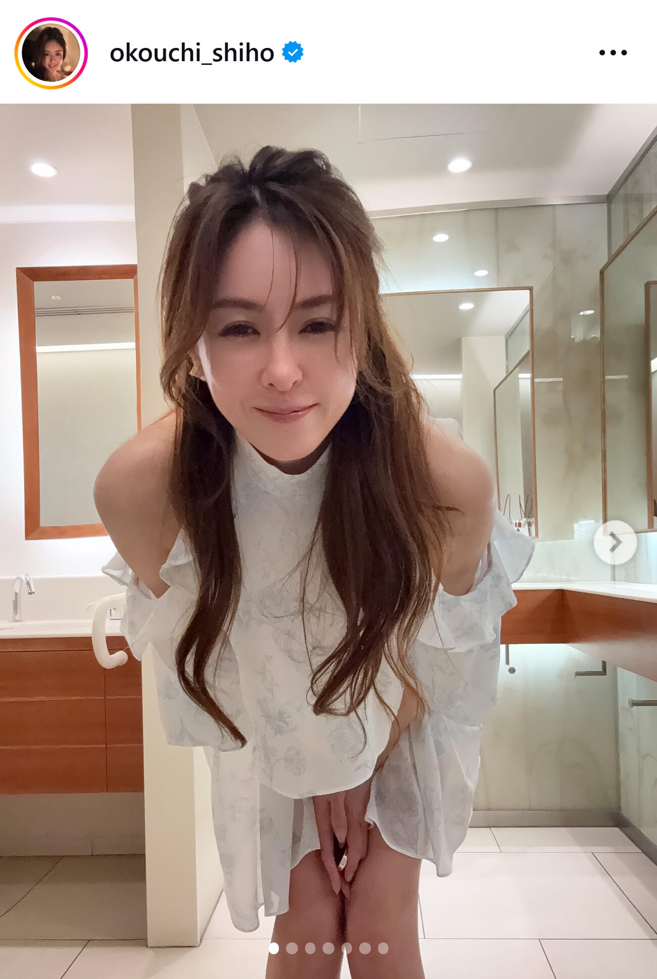 54歳!?美魔女タレント（大河内志保のインスタグラムから）