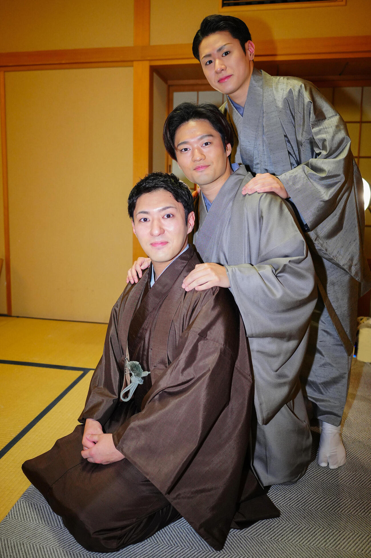 兄弟で自主公演「神谷町小歌舞伎」を行い歌舞伎の魅力を発信する、左から中村橋之助、中村福之助、中村歌之助（撮影・垰建太）