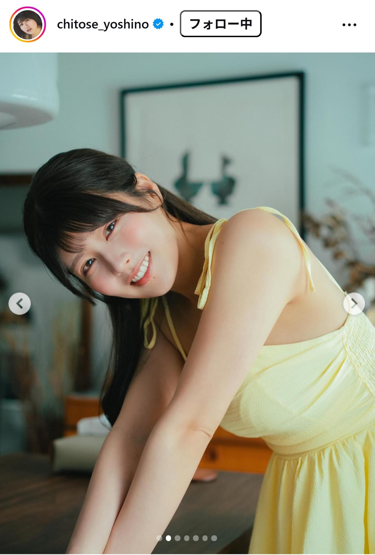 ちとせよしののインスタグラムから