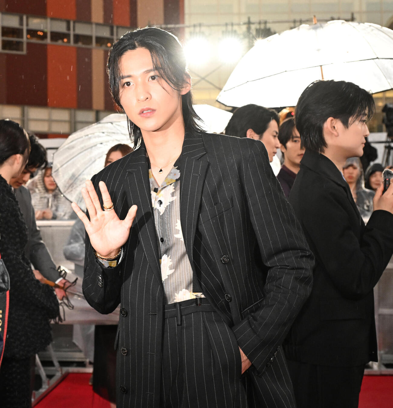 映画「SAKAMOTO DAYS」の公開直前イベントに登場した目黒蓮（撮影・千葉一成）