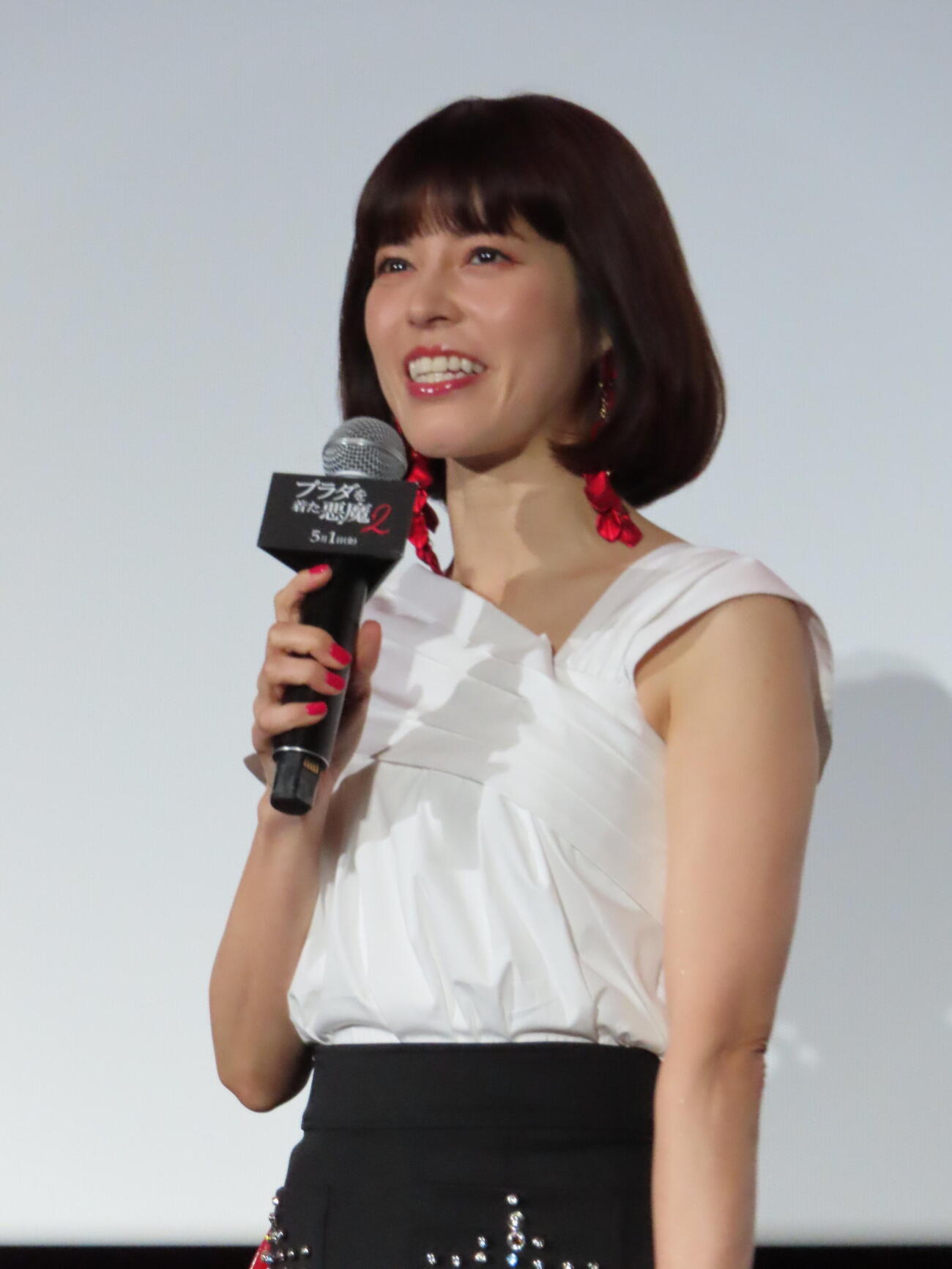 映画「プラダを着た悪魔2」前夜祭に登壇した神田愛花（撮影・鎌田良美）